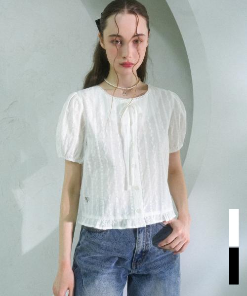 Melissa Punching Ribbon Blouse - 2COL
