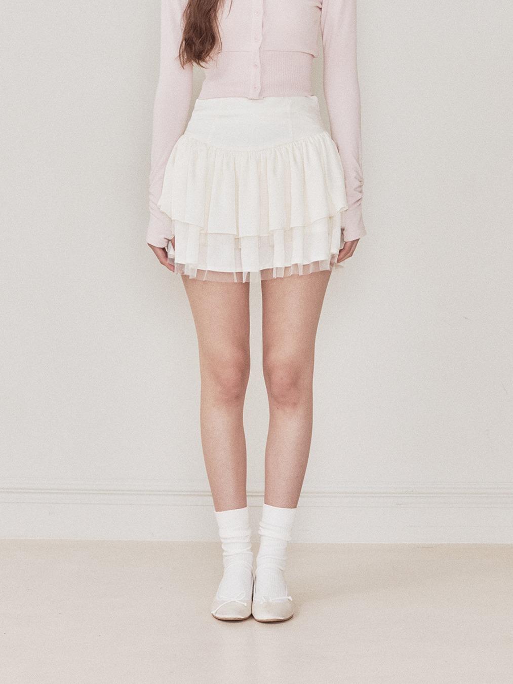 [9/16 예약배송]Sasha skirt (Ivory)
