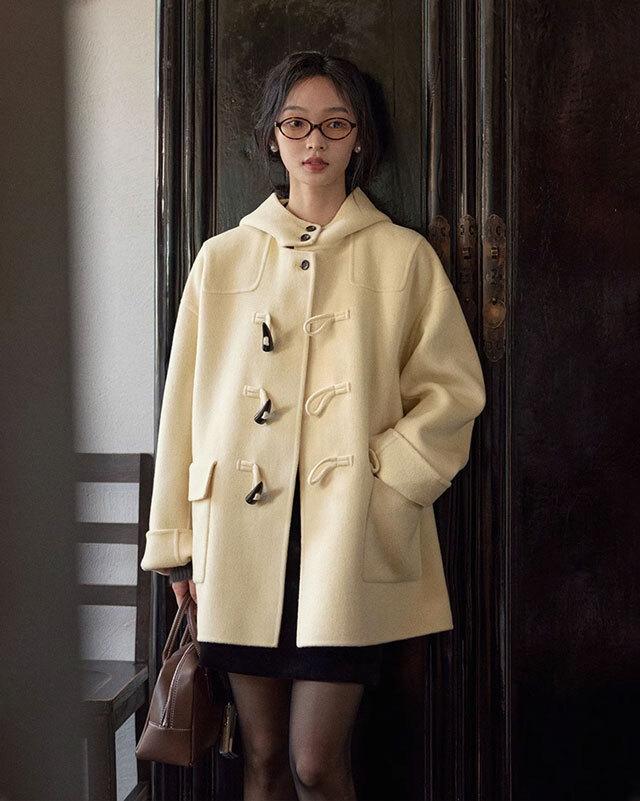 LALAGLOW 울 미드 더플코트 (옐로우)