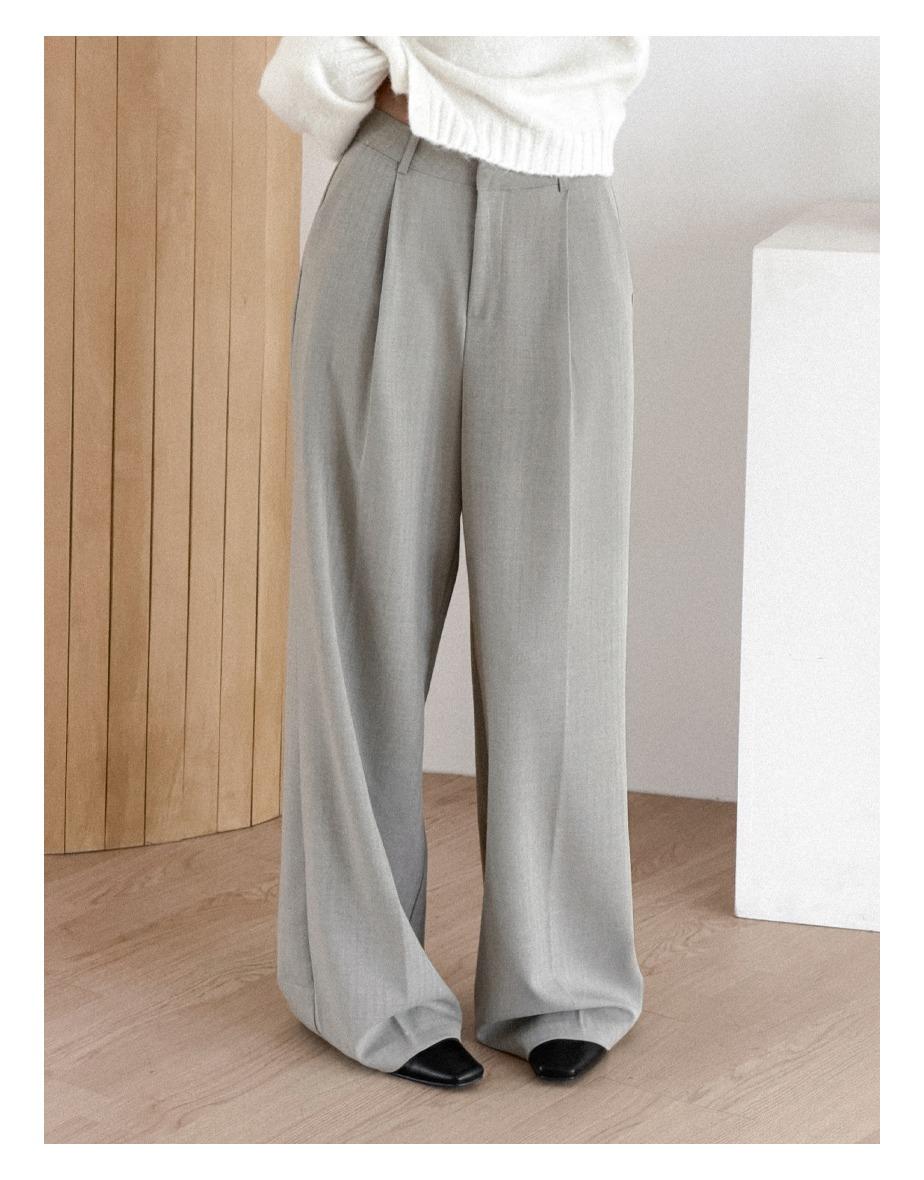 브랜튼 헤링본 울 슬랙스 (2colors)