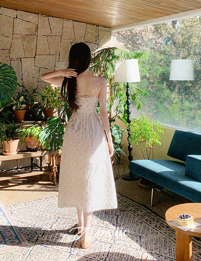 밀크코코아 Pre-Spring7%.Amelie dress line. Rosy Cotton Slip Dress
