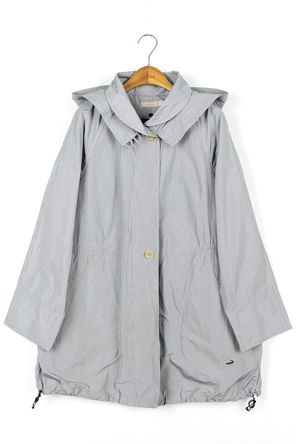 CROCODILE 퀄팅 라이너 인 집업 후드 롱 점퍼 WOMAN_L