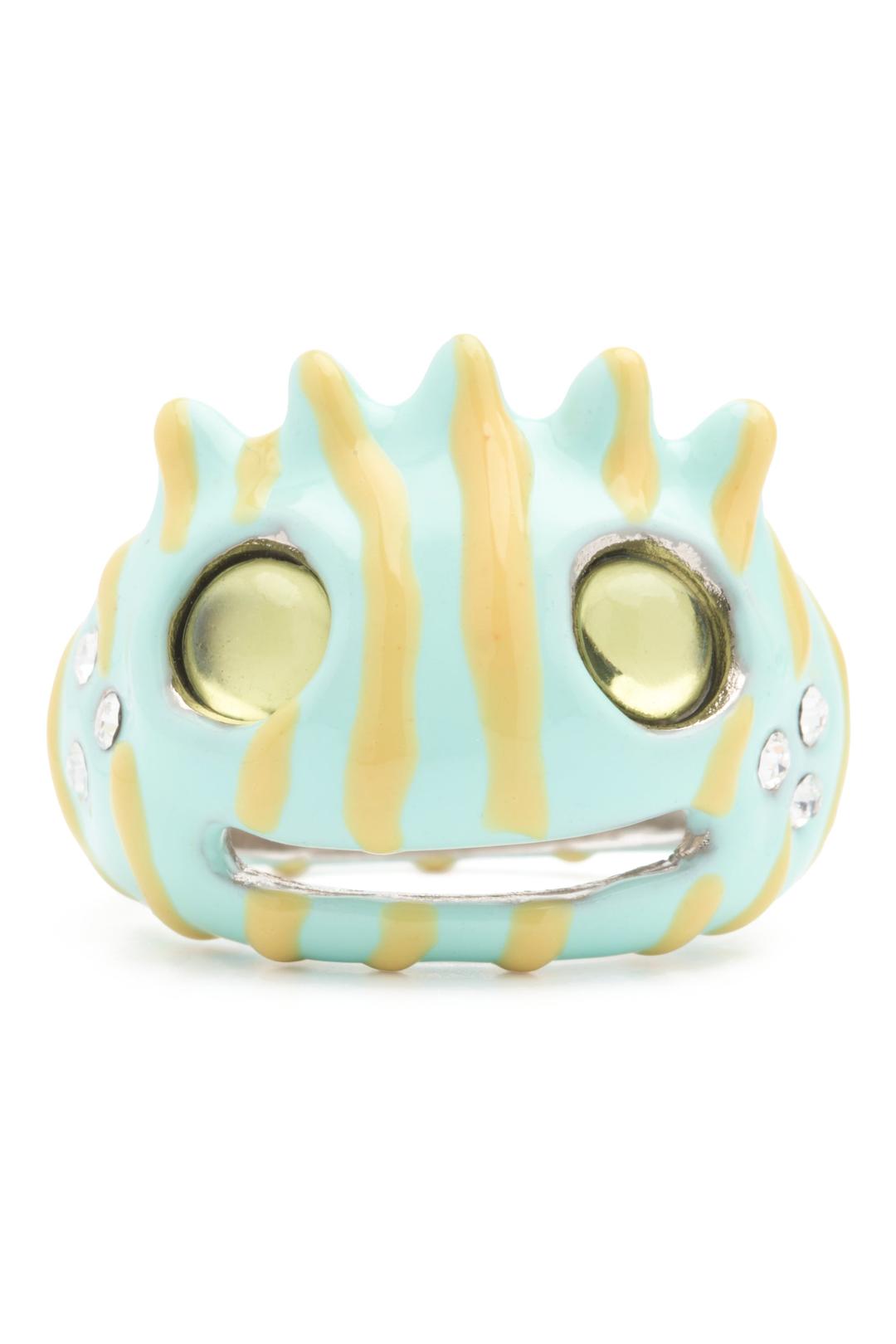 LEMON STRIPE LIBERTY FROG RING - 6