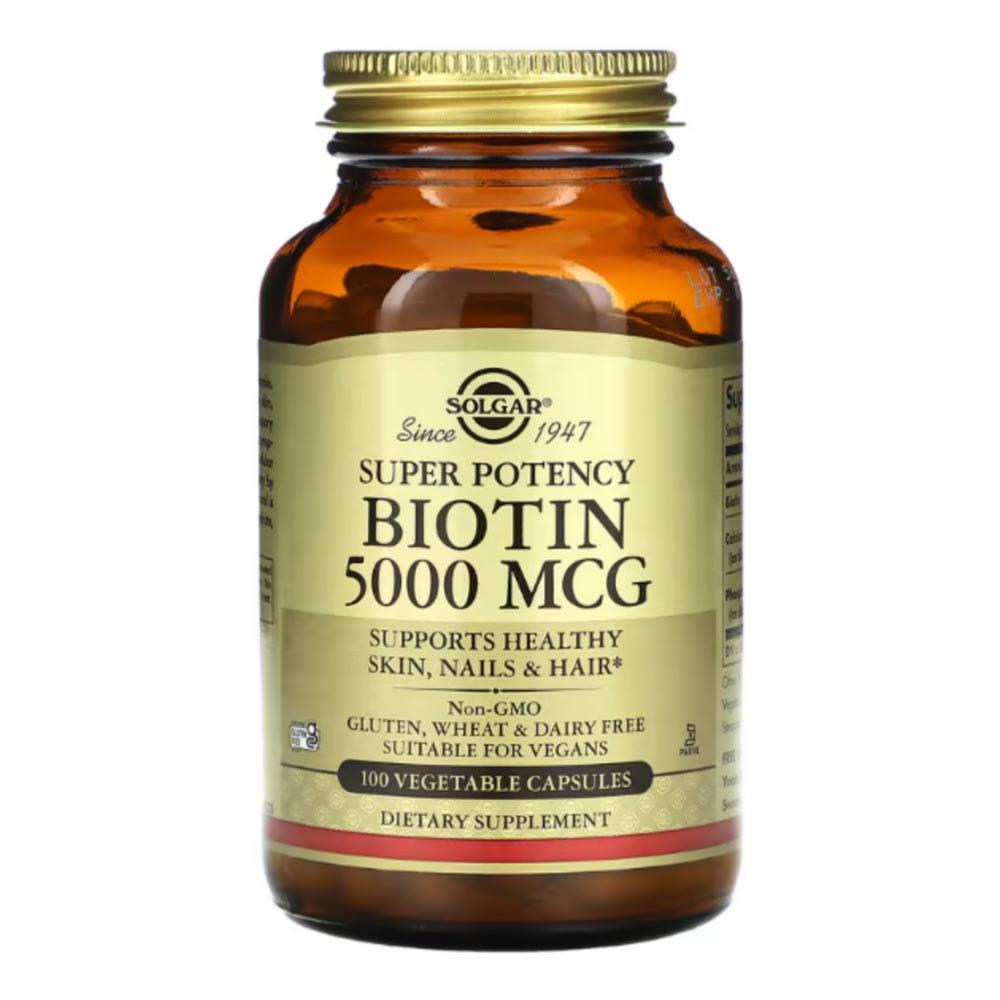 솔가 비오틴 5000mcg 베지캡슐 100정 비타민B 칼슘 인 바이오틴 Biotin