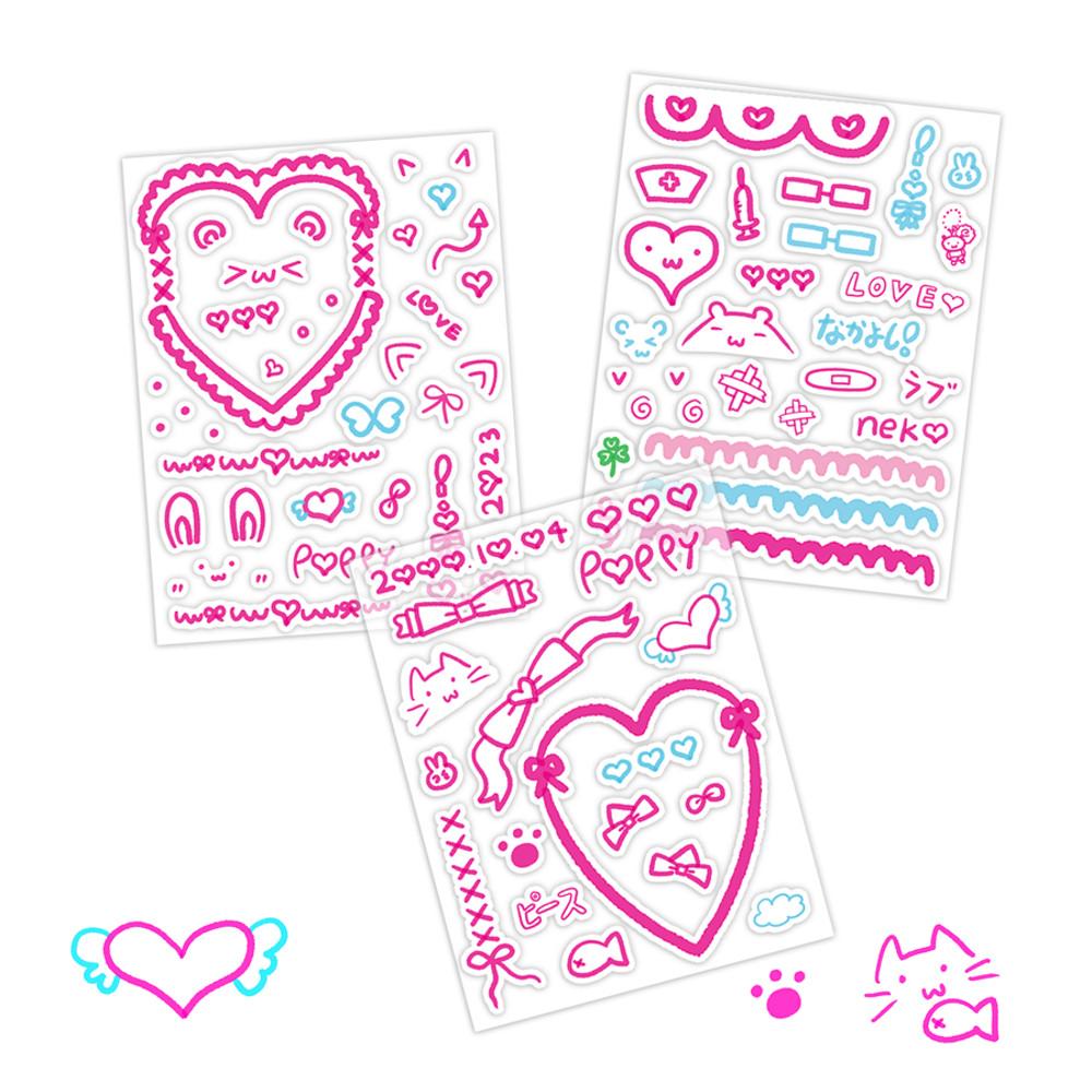 [lovepie⋆러브파이] 체키 꾸미기 sticker (3types)