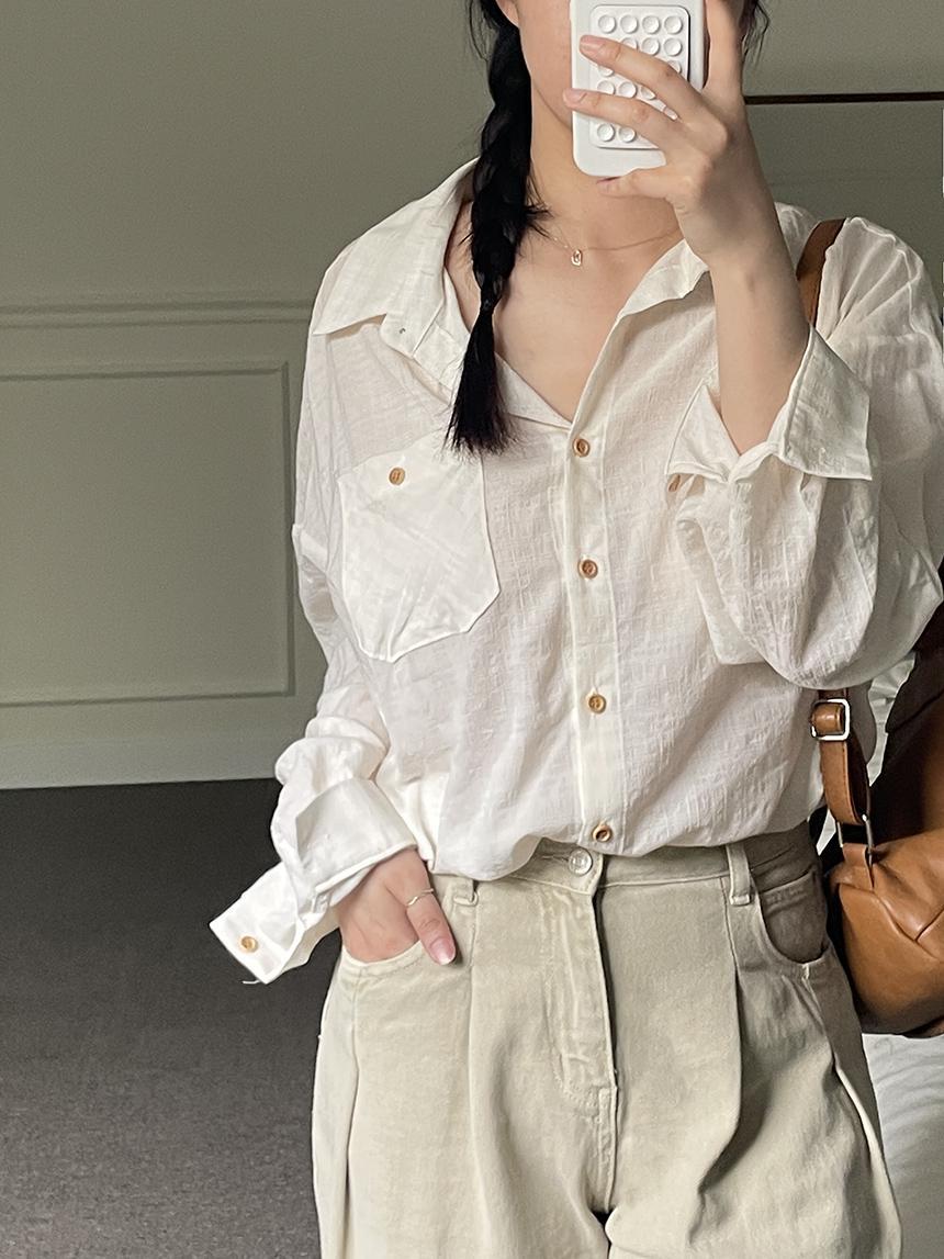 앤히얼 시프 썸머 오버핏 포켓 셔츠 3col