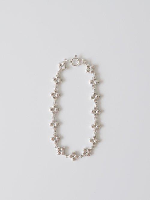 SMALL LAYERED CROSS CHAIN BRACELET