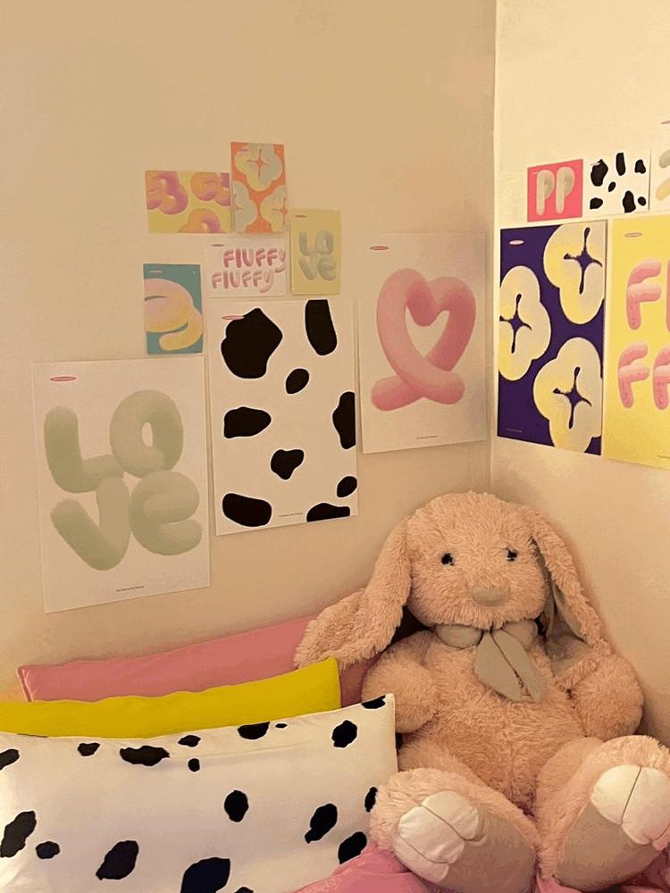 [1+1] 플러피 오브제 인테리어 포스터 홈데코 카페 인테리어 벽 방 꾸미기