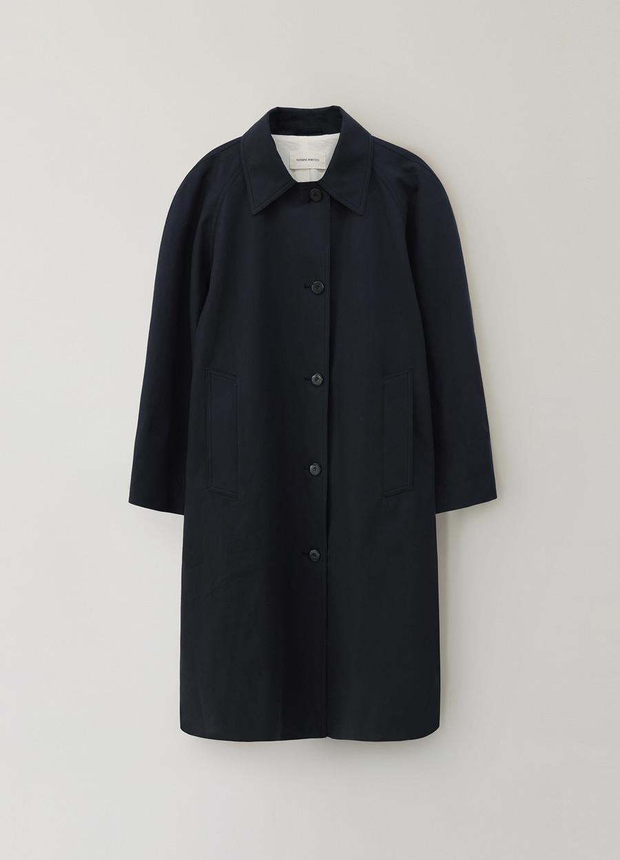 2ND / Volume balmacaan trench (Dark navy)