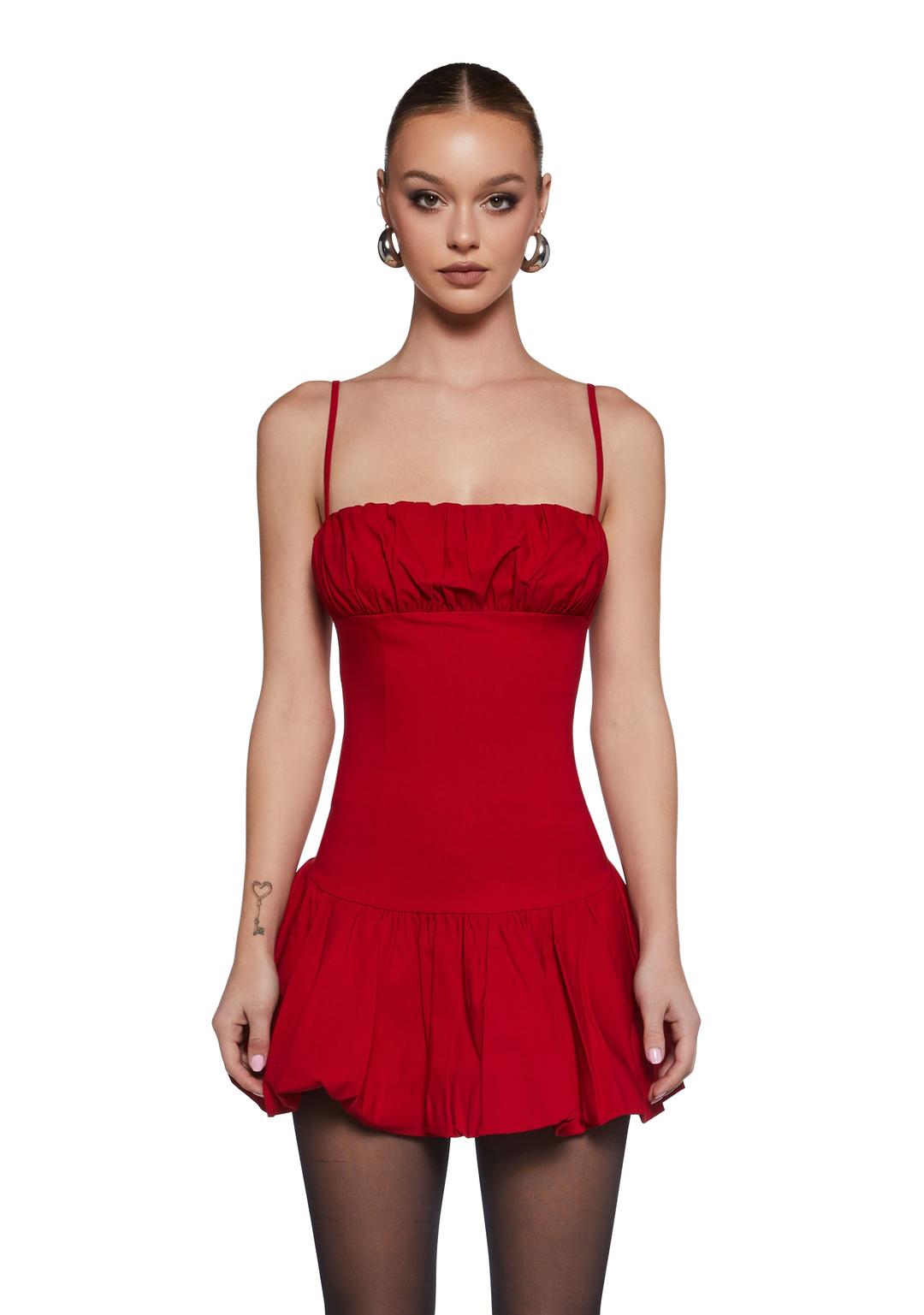 Sweethearts Always Mini Dress - Red - RED / Small