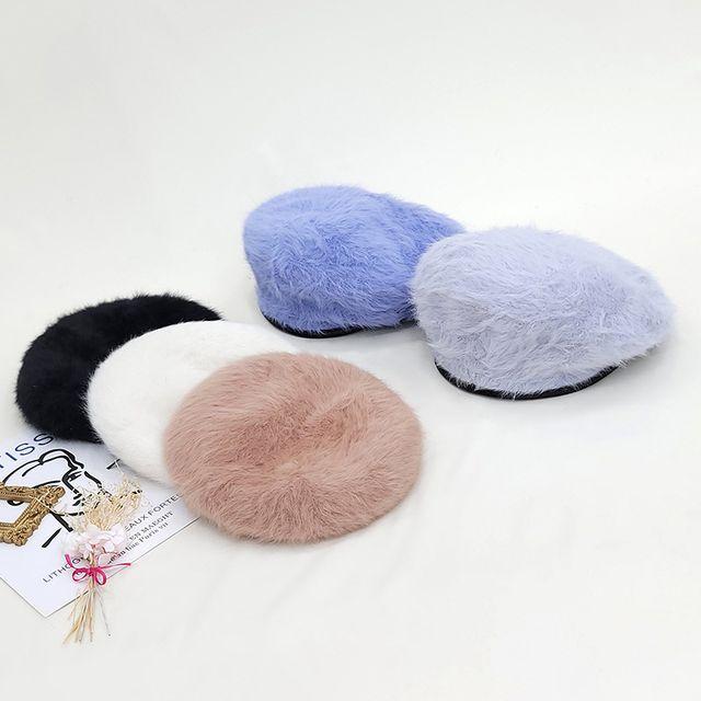 앙고라 베레모 화가모자 가을 겨울 여성 모자