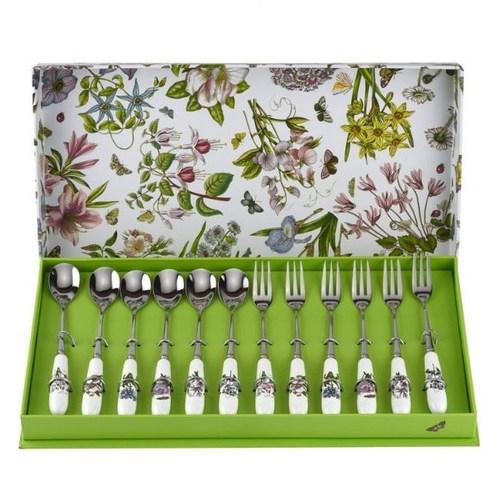포트메리온 보타닉 가든 디저트 포크 및 티스푼 세트 - 양식커트러리 | 쿠팡