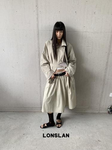 LONSLAN 윈드브레이커 재킷 벨트 스커트 세트