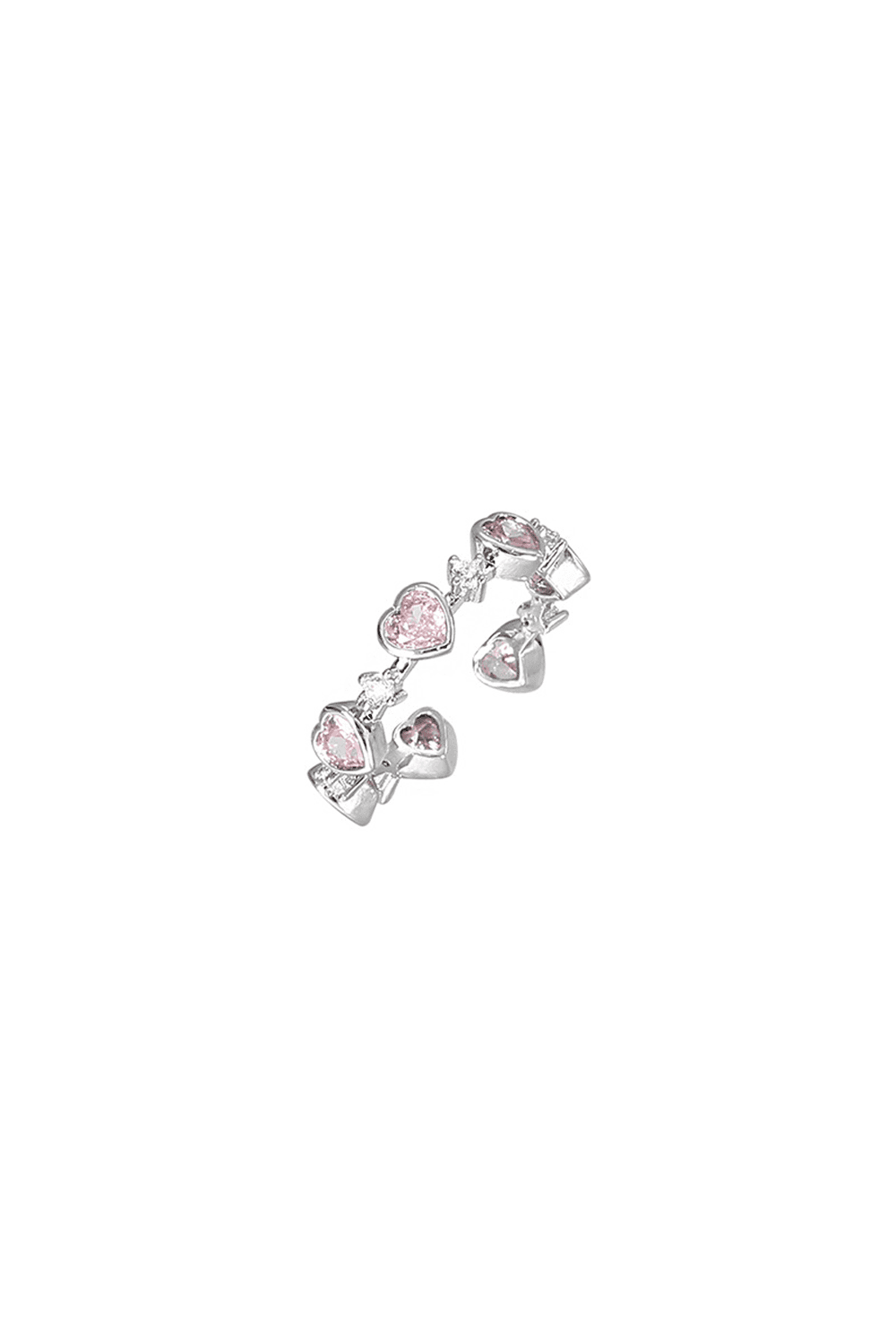 HEART CUBIC OPEN RING