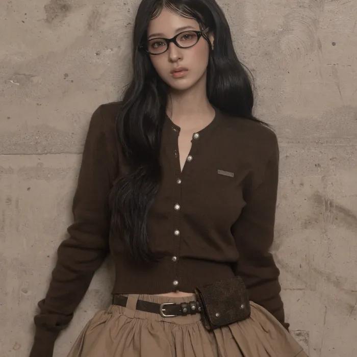 Signature Knit Cardigan (khakibrown)