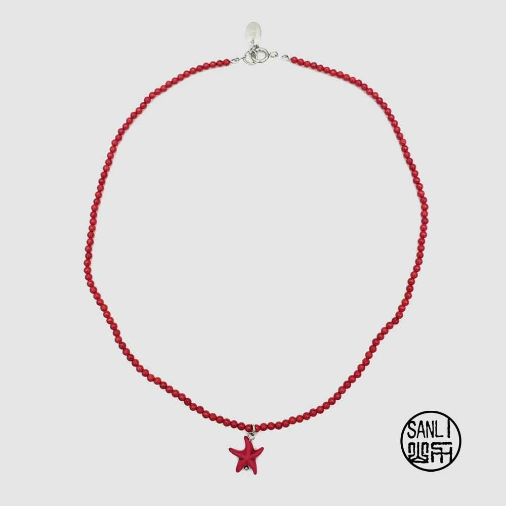 Red starfish necklace
