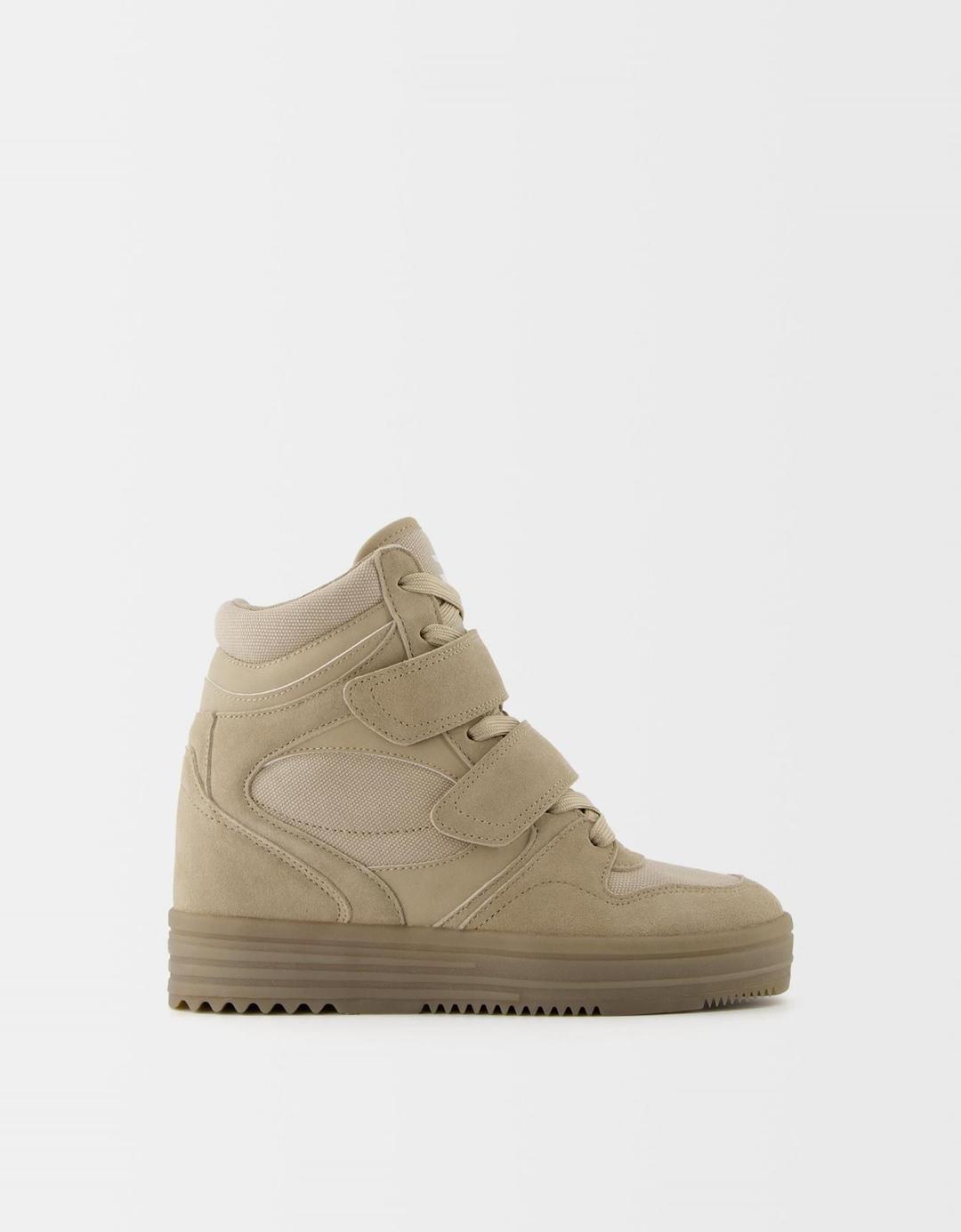 스페인샵 버쉬카 플랫폼 하이탑 스니커즈 1506/560 TAUPE