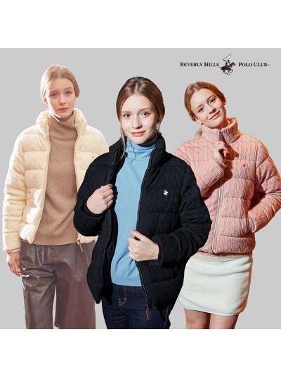 [비버리힐스폴로클럽] 여성 케이블 니트 패딩 JP808 _