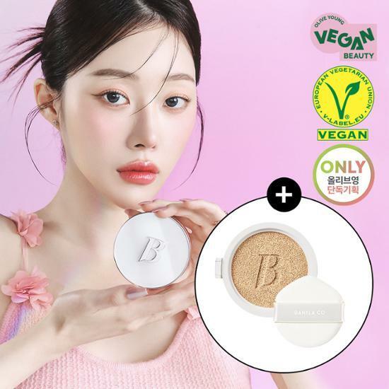 [민카롱 공동개발/단독기획] 바닐라코 커버리셔스 얼티밋 화이트 쿠션 모이스처 본품+리필