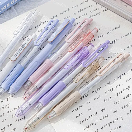 크림 파스텔 볼펜 젤펜 5개 세트 0.5mm 수험생 학생 필기도구 펜 세트 메모 노트필기 학교 학원 깔끔한