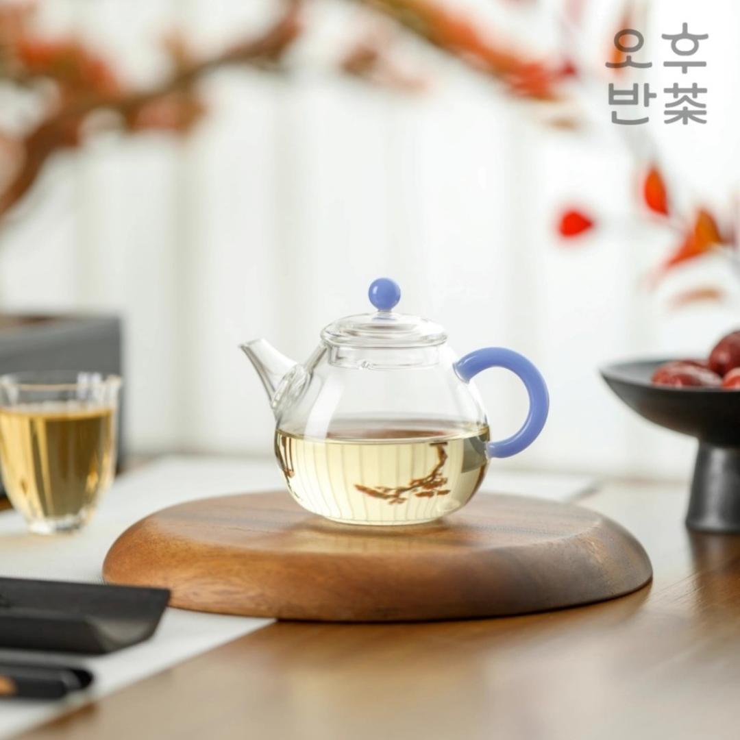 옥구슬 유리 티포트 티팟 다관 차호 200ml