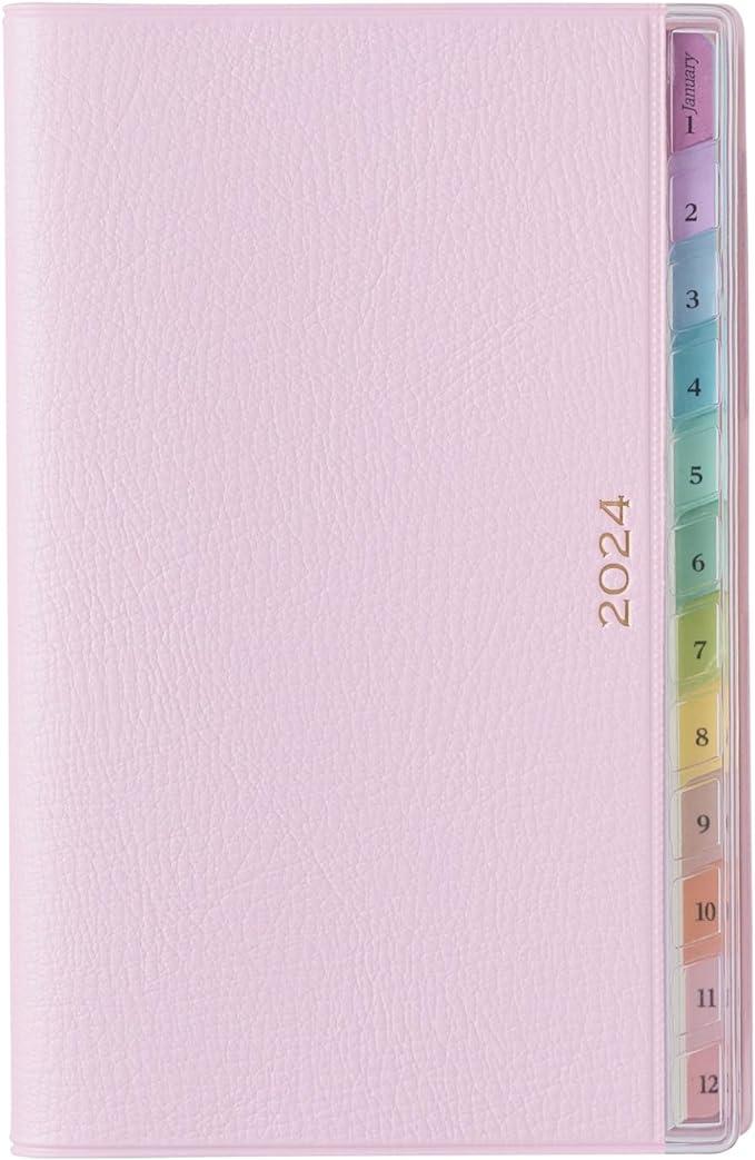 Noritsu Pagem 2024 Weekly Compact Left, Pink, 2210 (Begins December 2023)