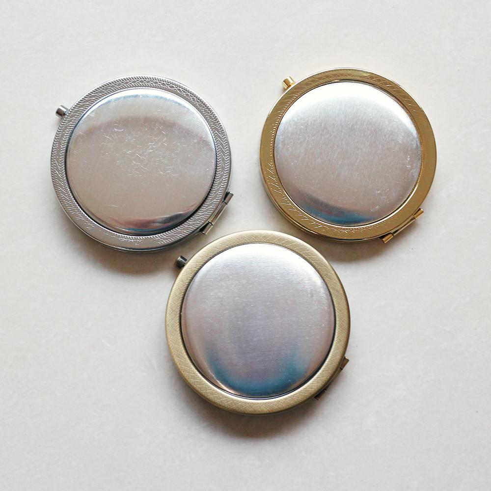 반제품 - 콤팩트형 거울 양면 손거울 - 빗살무늬