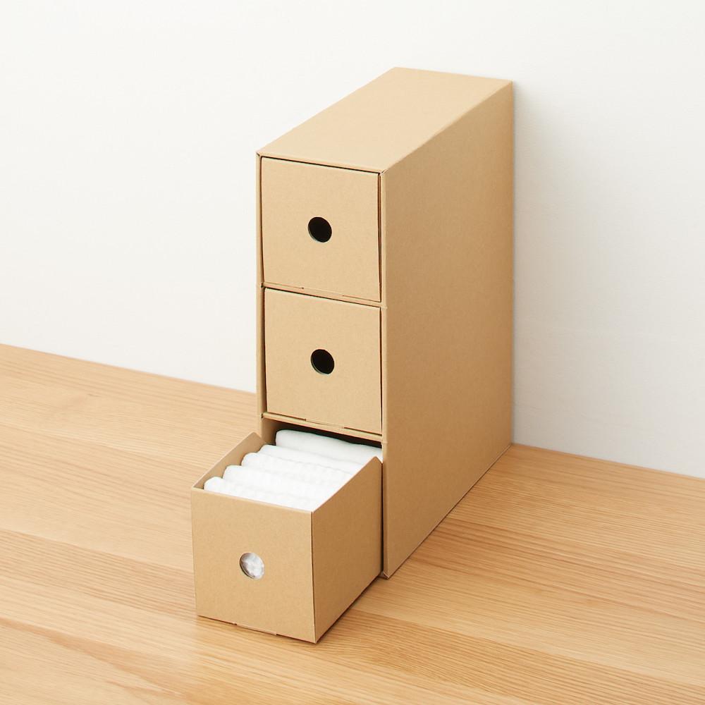 [MUJI] 펄프보드 수납박스 3단 책상 소품 정리