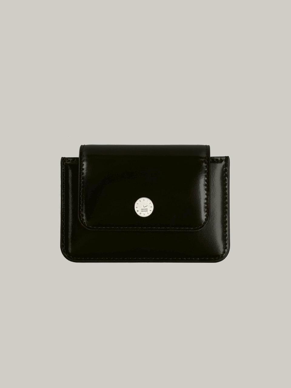 Clock Pebble wallet Dark brown