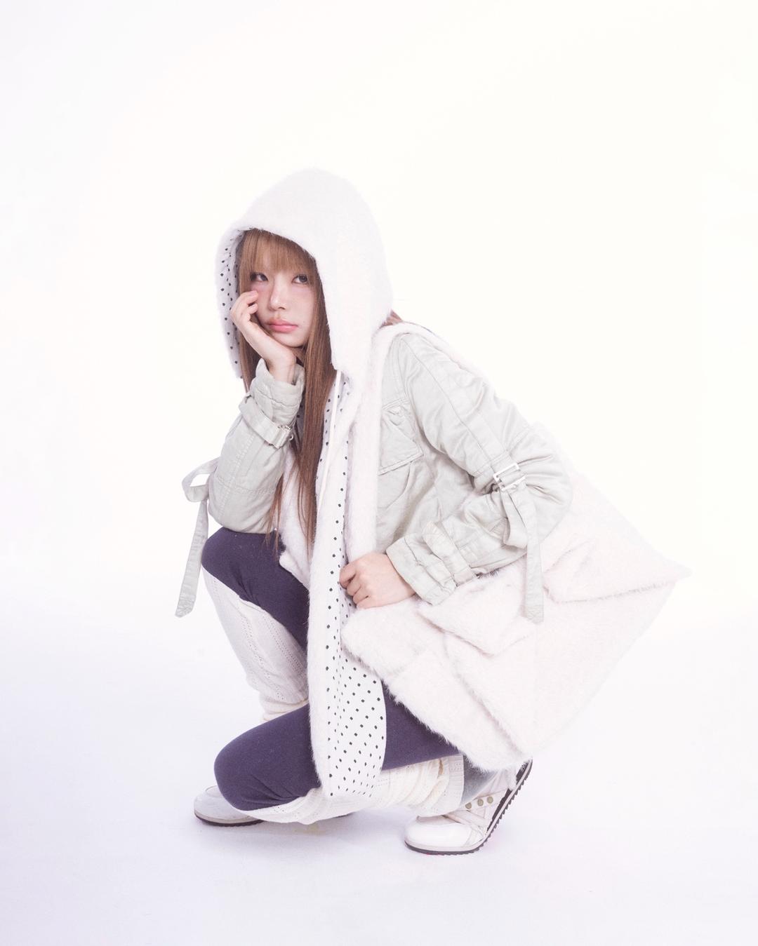 [11.8 발송]Fluffy reversible hood muffler (ivory)