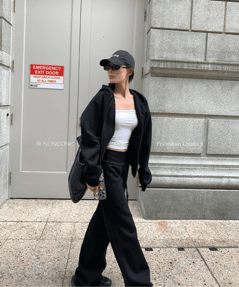 Cotton Hooded Zip-up Training Set 2 Types (Individual Selection) - Short Pants Gray L Fast Delivery