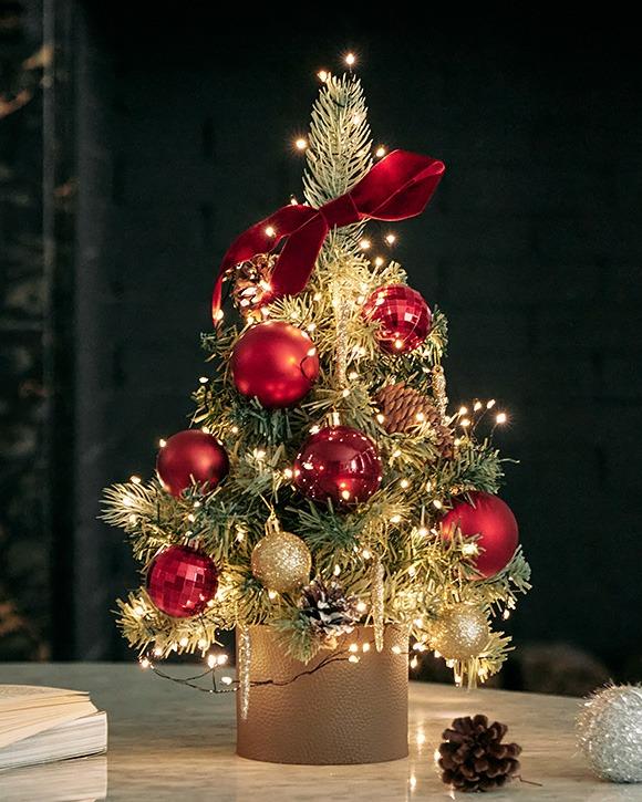 크리스마스 미니트리 풀세트 트윙클 레드와인