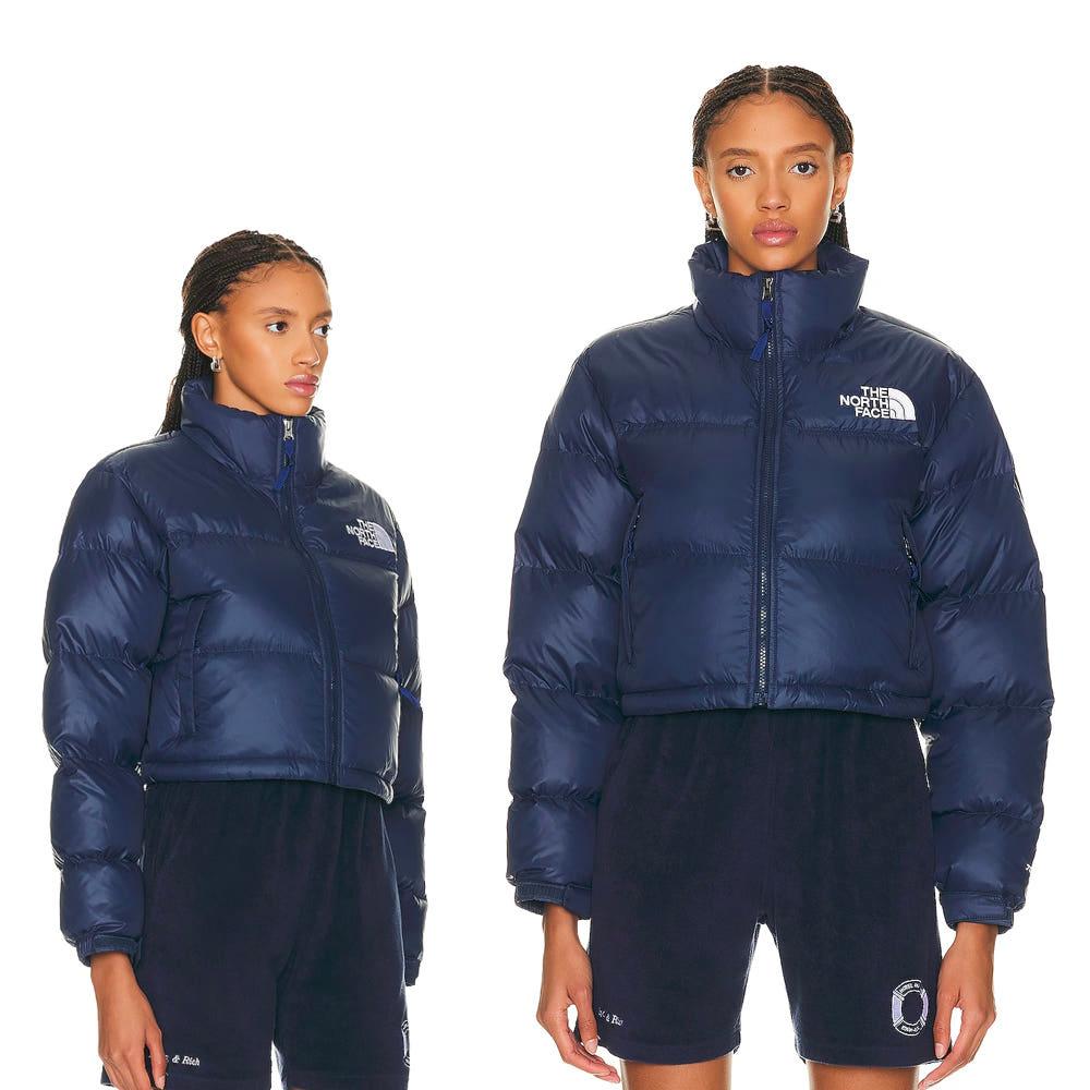 노스페이스 레트로 눕시 숏 크롭 패딩 네이비 써밋 구스 다운 눕시 700 숏패딩 여성용