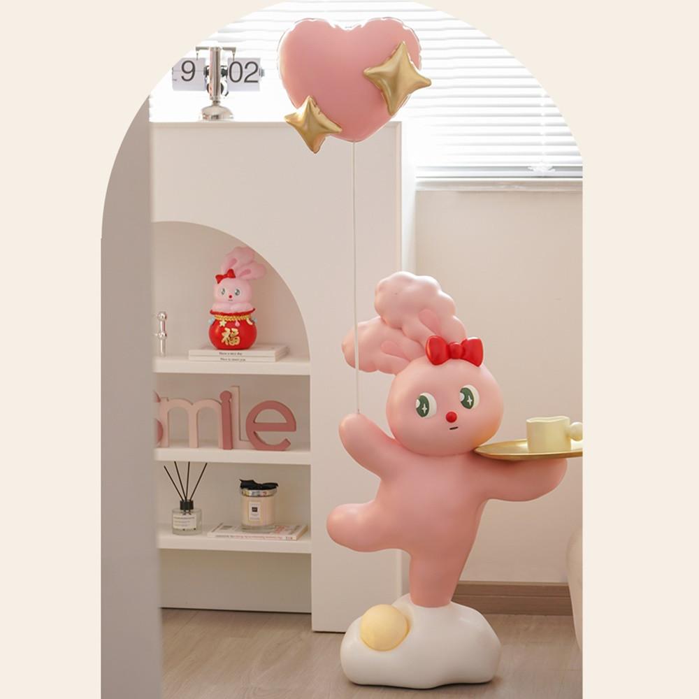 메종드초코 토끼 트레이 피규어 장식품 조명 무드등 사이드 테이블 협탁