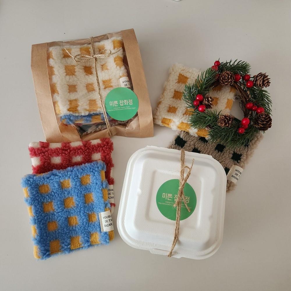 애플파이 크리스마스 홈파티 티매트 티코스터 4개 세트