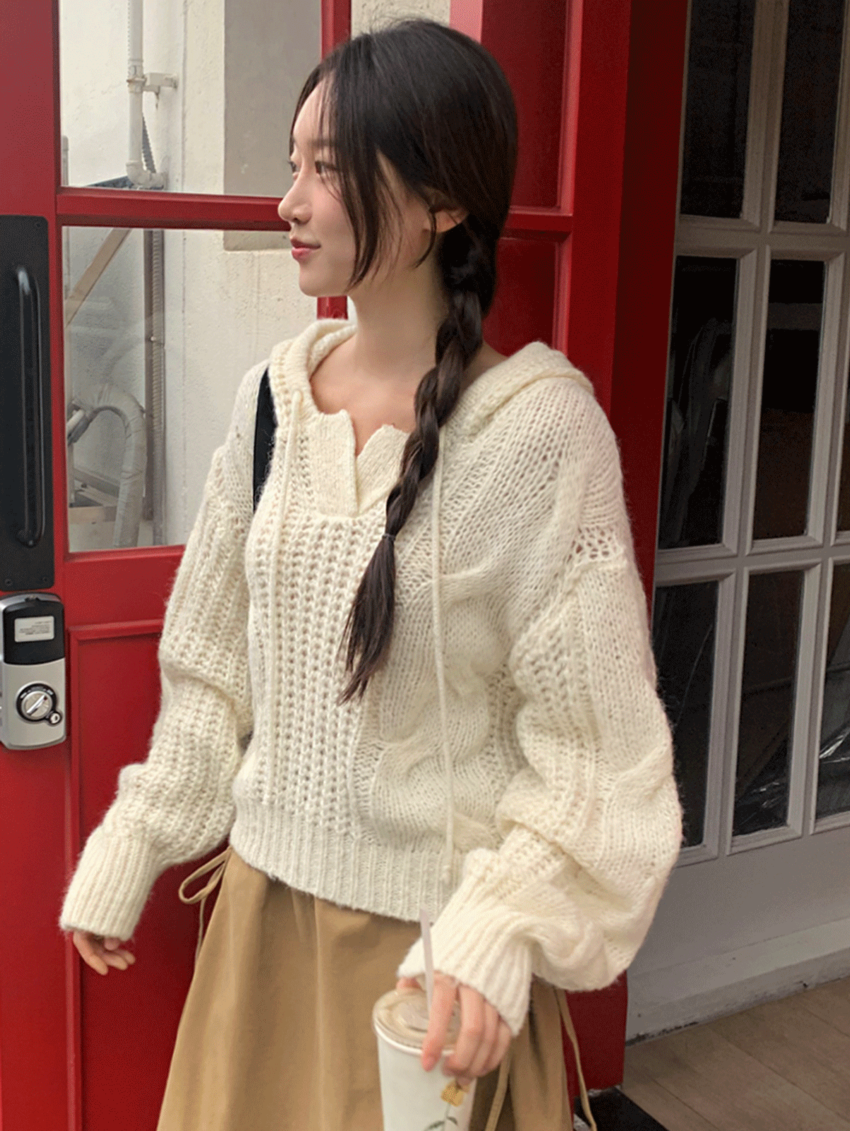 ridi hood knit (3color) 울,알파카혼방! 순차송