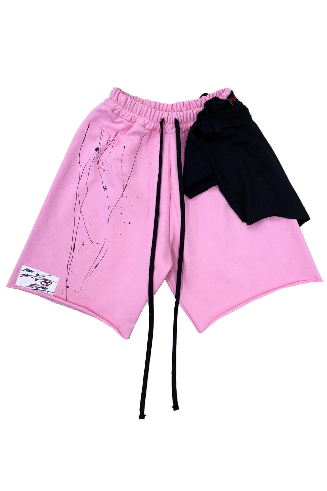 PAX PINK OVERSIZED CAPRI PANTS