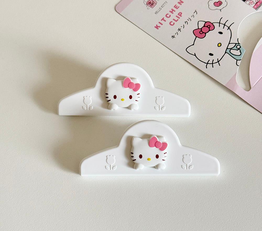 산리오 헬로키티 화이트 집게 2P