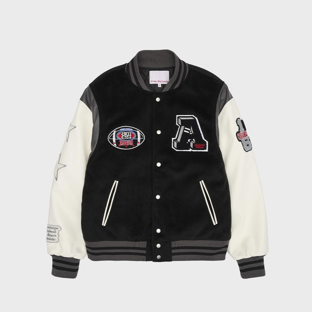 FOOTBALL VARSITY JACKET BLACK