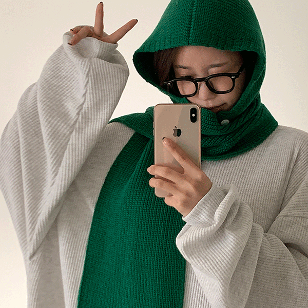 후디 바라클라바 머플러 (겨울신상,겨울,목도리,머플러,커플,선물,남녀공용)[무료배송]