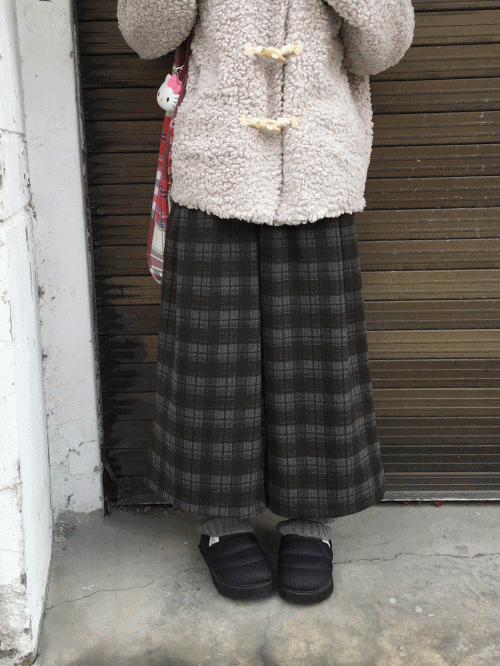 [기모] check bermuda pt (2c)