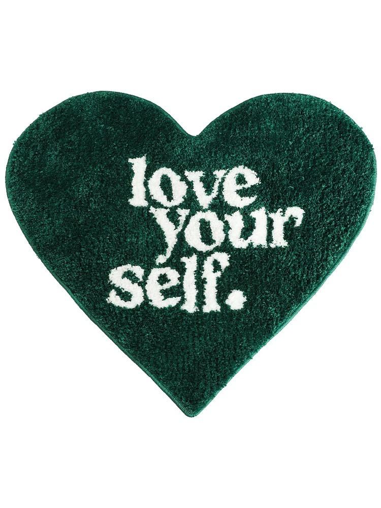 그린 하트 러그 터프팅 럽유어셀프 레터링 인테리어 카페트