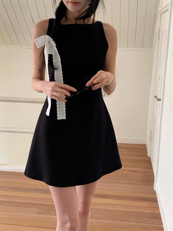 grace black mini dress