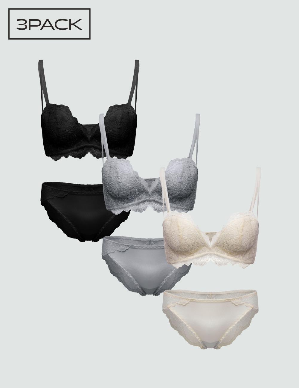 [클리어런스 세일]  [3PACK] 필러브라 크리미 세트