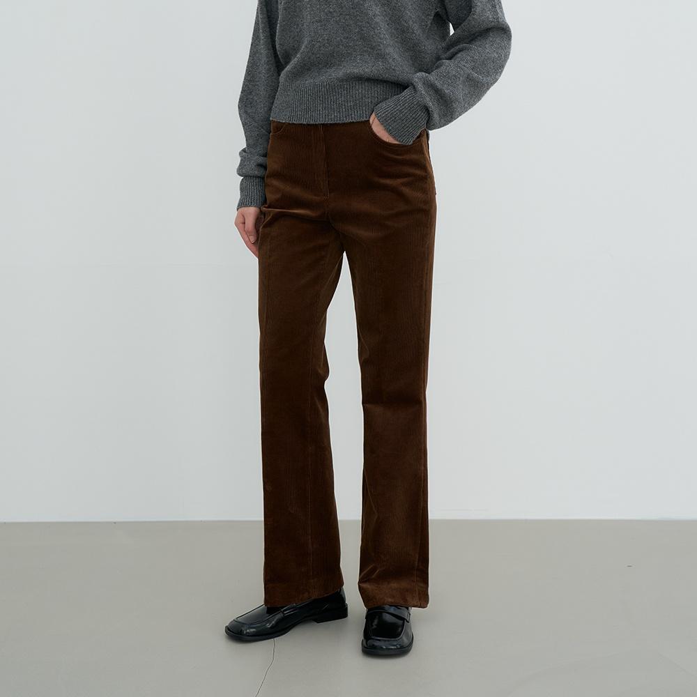 Corduroy Boots Cut Pants_Brown