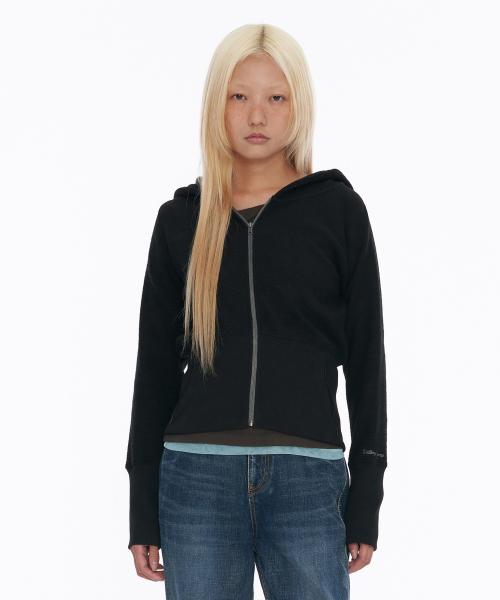 Crop Hoodie Black