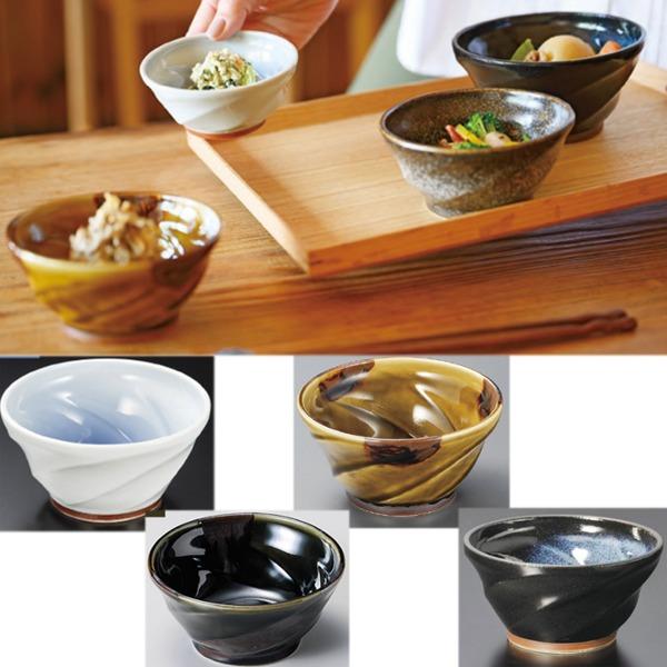 (일본) 미노야끼 미츠쿠미 바치 방사문양 오븐 전자렌지 도자기볼 찬기 (밀폐뚜껑포함 4type 3size)