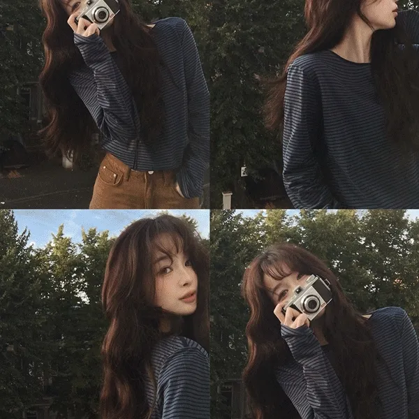 [❤️라인디테일/보트넥] 여리핏 보더스트라이프 티셔츠 - 4 color (SLOWMADE/자체제작/코튼/루즈핏/포인트/배색랍빠/체형커버/포인트이너/기본이너/기본템/간절기/덴타가공/면100%)