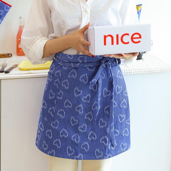 Denim love apron : 데님 러브 앞치마