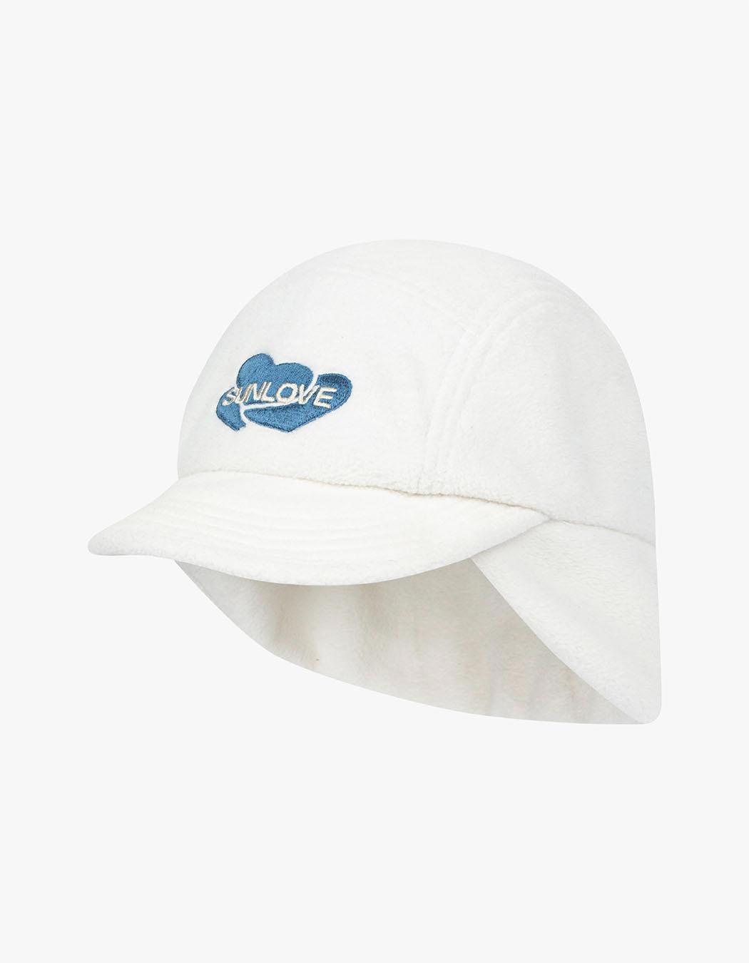 Polartec® Heart Earflap Cap - Ivory